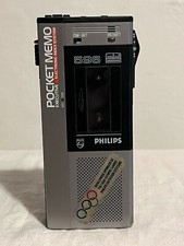 PHILIPS POCKET MEMO 596 MICROCASSETTE REGISTRATORE PORTATILE VINTAGE PER RICAMBI
