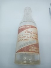 Bottiglia vetro Da Collezione Aranciata Augusta ALEMANNO ALESSANO Con Etichetta 
