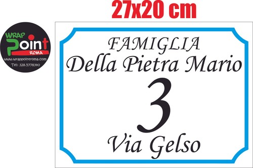 Targa numeri civici - targa,