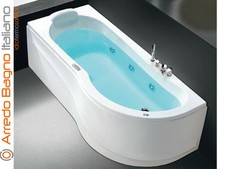 VASCA IDROMASSAGGIO HAFRO GAMMA 170X70/76 AD ANGOLO CON TELAIO E PANNELLO BAGNO