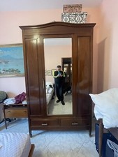 ANTICO ARMADIO NOCE  MASSELLO 2 ANTE GUARDAROBA PIU DUE CASSETTI