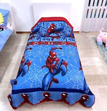 Spiderman Copriletto Trapuntato 150x250cm Letto Singolo Trapunta Primavera