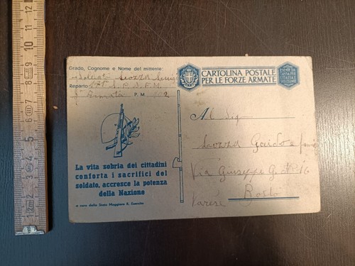 Cartolina per forze armate