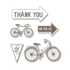 Sizzix Hero Arts 657782 Stamp & Die Set - Bicycle timbri fustelle bicicletta