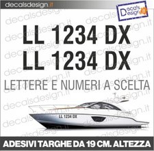 COPPIA ADESIVI SCRITTE TARGA