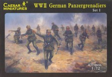 CAESAR MINIATURES 1/72 - World War II H052  German Panzergrenadiers (Set 1)