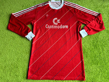 Maglia maglia jersey Bayern Monaco Commodore rossa 1985 1986 Adidas vintage taglia L