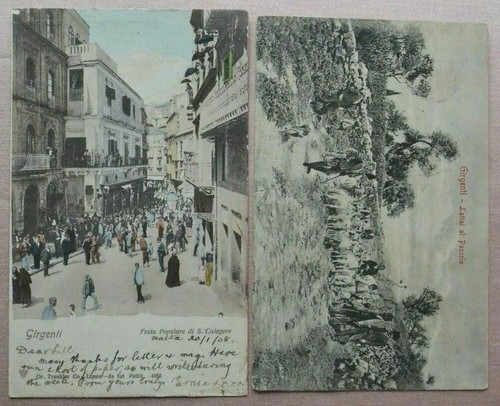 Lotto cartoline girgenti - cartoline,