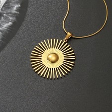 Collana in acciaio inox oro