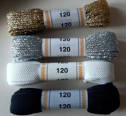 Lacci piatti lurex scarpe - piatti,