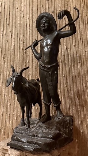 Scultura bronzo pastorello - scultura,