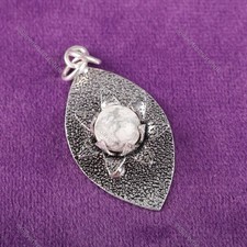 White Howlite Stone 925 Silver