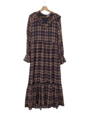 LIU JO Abito a balze Donna Abito Taglia IT 42 nero-rosa-color carne stile casual