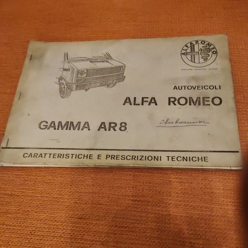 Alfa romeo gamma ar8 manuale - alfa,