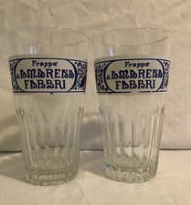 FABBRI AMARENE BICCHIERE PER FRAPPE' IN VETRO VINTAGE GADGET PUBBLICITARIO