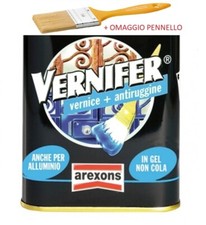 VERNIFER AREXONS PITTURA SMALTO GEL BRILLANTE VERNICE ANTIRUGGINE 2 in 1 0,750ml