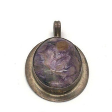 Ciondolo Charoite argento