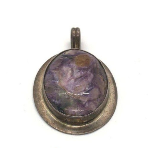 Ciondolo charoite argento - charoite,