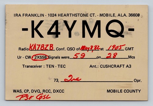 Ham radio qsl qso k4ymq - radio, qsl/qso