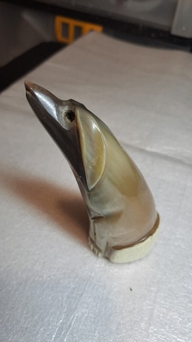Scultura cane vintage corno - vintage, in