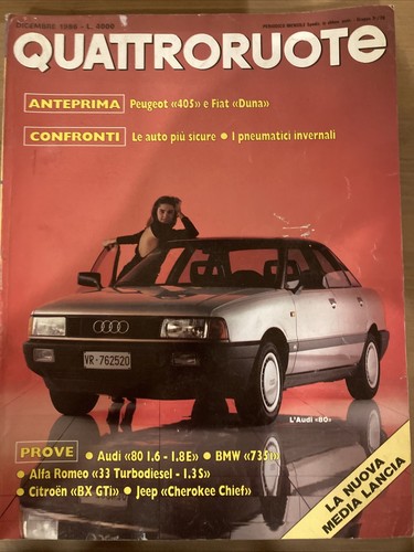 Quattroruote 374 dicembre 1986 - quattroruote,