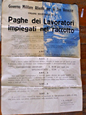 LL687-GOVERNO M.ALLEATO X 3 VENEZIE-PAGHE LAVORATORI DEL AGRICOLTURA GIUGNO 1945