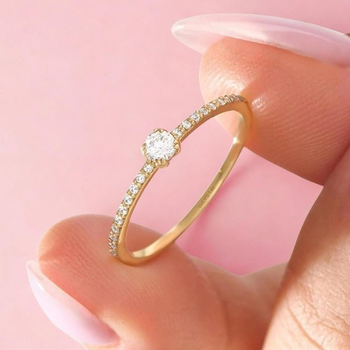 Anello solitario diamante - 1,
