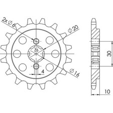 PIGNONE PASSO 520 - Z 14 DENTI