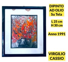 ?❤️QUADRO CASSIO VIRGILIO⭐1991 ORIGINALE⭐PITTURA AD OLIO⭐ARTE MODERNA⭐RARO?❤️