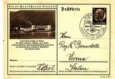 Hitler - Nazismo - Deutsches Reich -  Hindenburg - Postkarte - Svastica