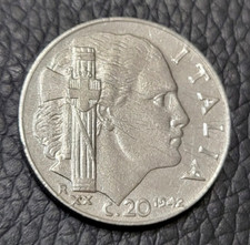 1942  Italy 20 Centesimi Coin