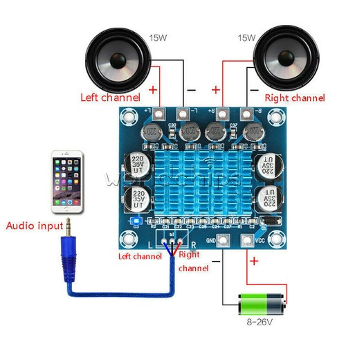 Modulo audio 26v - dc, canali