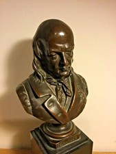 BRONZETTO BUSTE ANCIEN BRONZE CHANSONNIER PIERRE JEAN DE BERANGER XIX SEC
