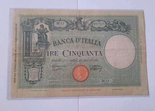 Banconota lire fascetto - da, 50
