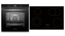 Piano cottura forno nero - piano,