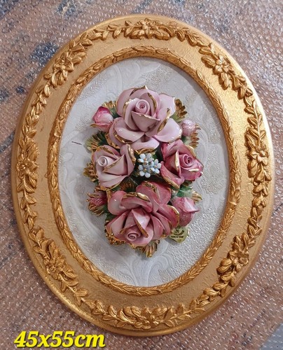 Quadro ovale rose rosa - quadro,