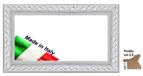 Cornice bianca barocca