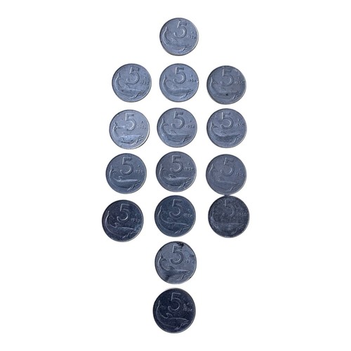 Lot pièces 5 lire - lot,