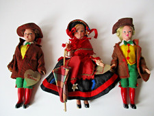 3 bamboline Lenci Gianduia Torino damina Cervinia etichetta Lenci anni '60