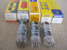 Tubo EZ80 / 6V4 VALVO / SIEMENS / PHILIPS / LORENZ - NUOVO / NOS - EZ 80