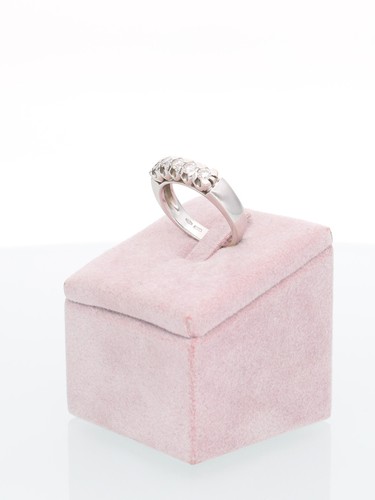Anello veretta oro bianco - in,