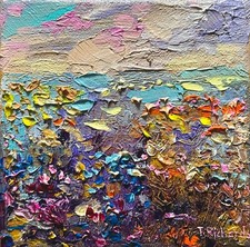 Quadro olio fiori selvatici