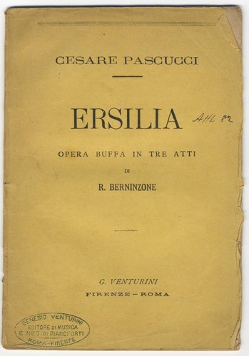 Cesare pascucci ersilia - /,