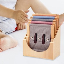 Organizzatore per bacheche sensoriali con 6 slot per imparare a vestirsi,