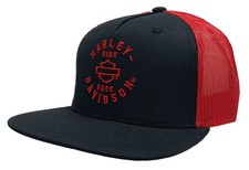 Cappello camionista Harley-Davidson uomo Sulk Bar & Shield maglia snapback - nero/rosso