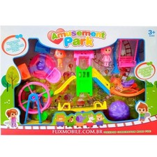 LUNA PARK GIOSTRE GIOSTRA PERSONAGGI ALTALENA SCIVOLO GIOCATTOLO GIOCO BAMBINA