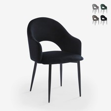 Sedia con braccioli moderna in