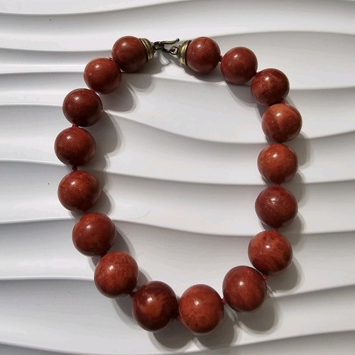 Vtg large beads red - large,