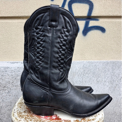 Stivale pelle texano vintage - stivale,
