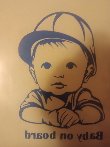 Adesivo auto vinile - auto, bambino